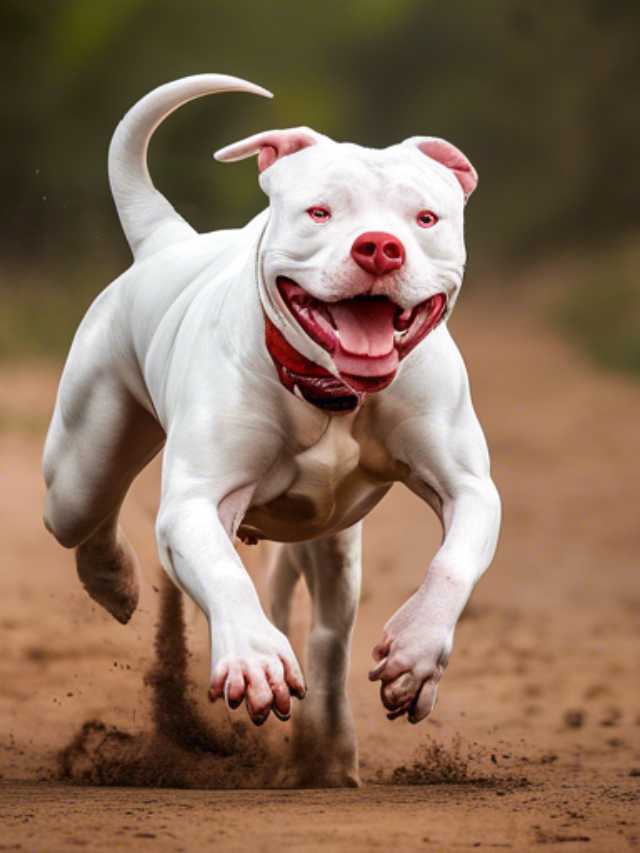 red nose pitbull dog